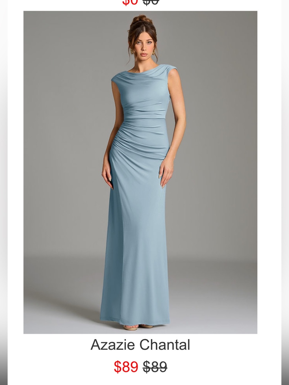 Azazie Chantal Dusty Blue